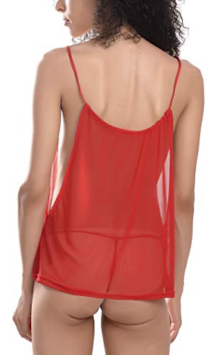 Image of Xs and Os Women's Polyester Spandex Solid Midi Babydoll Lingerie