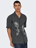 Onsgali Rlx Resort Ss Emb Shirt, Szare paski do przypinania, XL