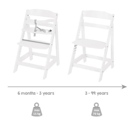 Chaise bébé résistante en bois blanc robuste roba Sit Up III - 4