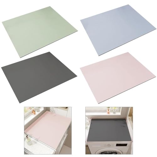 Opatiny Tappetino antiscivolo in diatomite 50 x 50 cm, copertura per lavatrice, protezione da polvere e acqua, per elettrodomestici, pieghevole e lavabile, grigio, blu, verde, rosa