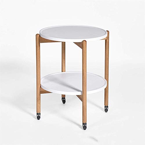 HTL Storage Table Mobile Side Table Double Layer Wooden Coffee Table f HTL Storage Table Mobile Side Table Double Layer Wooden Coffee Table f