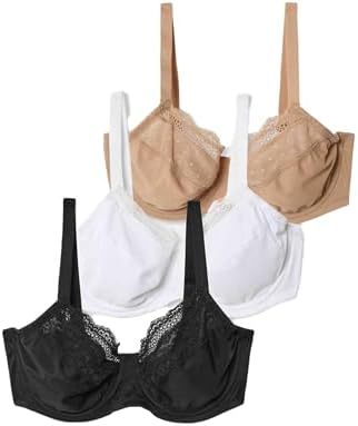 Marks & Spencer Damen BH 3er-Pack Regular | Mit Bügel, Bralette, Vollschalen, Verstellbare Träger, Minimiser