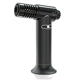 Multipurpose Butane Torch, MDee Kitchen Culinary Torch, Refillable Cigar Lighter, Adjustable Flame Blow Torch, with Safty Lock, Perfect for Baking, Welding, DIY Crafts and more(Black,Gas Not Included)