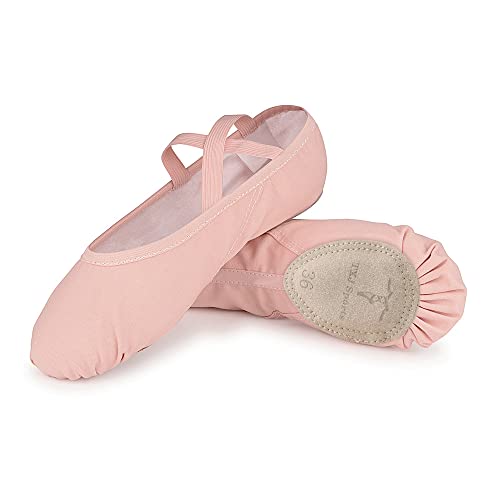 Txj Sports 3500-WD1WS1 Ballet Shoes For Women Girls, Women'S Ballet Slipper Dance Shoes Canvas Ballet Shoes Yoga Shoes Pink cover
