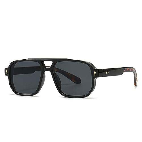 Lunettes de soleil rétro homme double pont idéales pour la conduite et terrasse