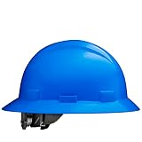 Full Brim OSHA Construction Hard Hat Work Approved Safety Helmet, Vented, Solid Blue Hard Hats, Casc