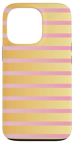 Pastel Pink Yellow Horizontal Gradient Stripes X}zP[X iPhone 13 Pro p