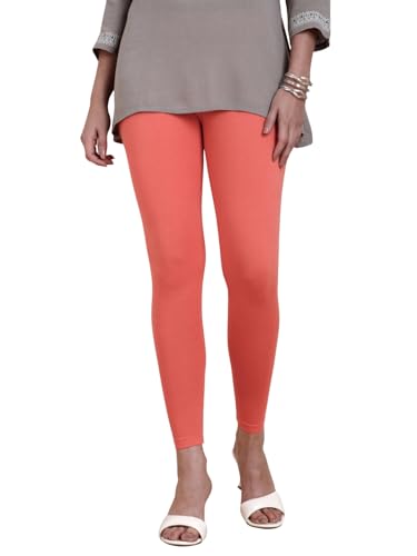 Image of TWIN BIRDS Super Stretchable Cotton Elasthane Fabric Ankle Length Leggings for Women
