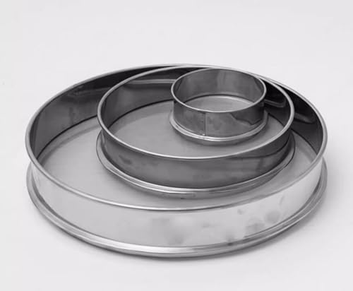 WellieSTR 3 Size (Dia. 4/8/12inch) 80 Mesh Pottery Art Tools Ceramic Glaze Sieve Filter Screen Glaze Pigment Stainless Steel Filter Sieve Polymer Clay Modelling Tools, As Show