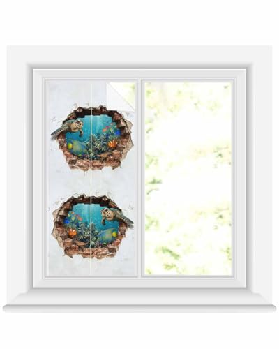 Película de privacidad para ventana efecto vitral 3D 17.7"x39.3" miniatura 2