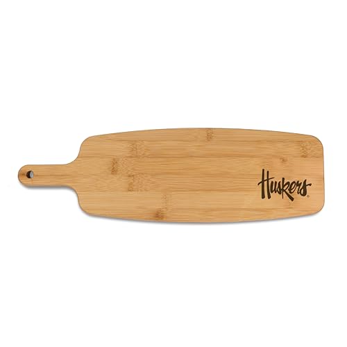 The Memory Company Officially Licensed Bamboo Paddle Cutting Board, University of Nebraska, Lincoln