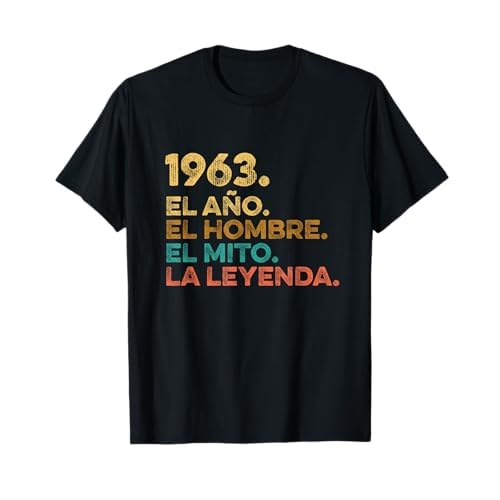Año Hombre Mito Leyenda - Cumpleaños Regalo Vintage 1963 Camiseta