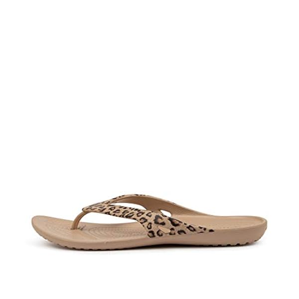 Crocs Damer Kadee Ii Graphic Flip Flops | Sandaler för kvinnor tofflor, Leopard guld, 41 EU