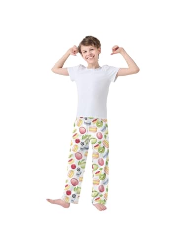ZZKKO Macaron Fruit Colorful Boys Pants for Kids Jogger Pants with Pockets S3