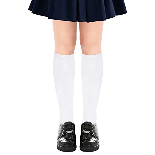 Olreco Knee High Socks for Girls Uniform Socks for Girls Boys Cotton Long Socks for Girls School Socks Seamless Scoks 3 Pairs2
