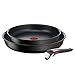 Tefal Ingenio Lot de 2 poêles + poignée amovible, Induction, Revêtement antiadhésif, Indicateur démarrage de cuisson, Empilable, Compatible lave-vaisselle, Fabriqué en France, Eco Resist On L7679302