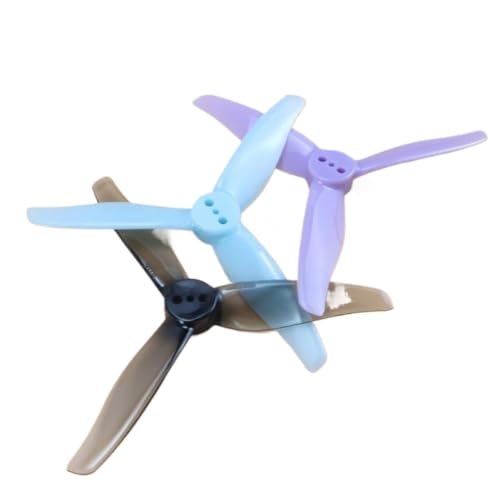 Hélice compatible drone FPV 3 pouces tripale bleue 3016 CW CCW axe 1.5mm