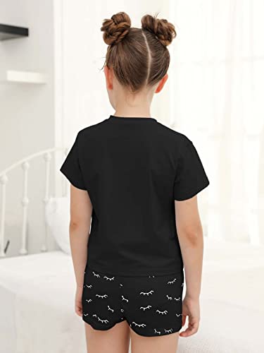 Image of Kingdenergy Girls Summer Cute Print Shorts Set T-Shirt and Short Pant 2 Piece Outfits Clothing Sets