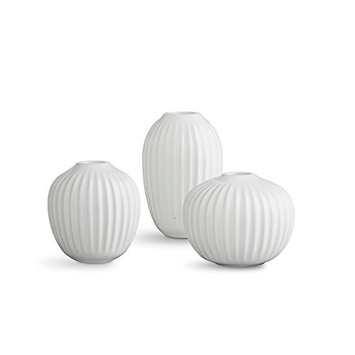 Kähler Design - Hammershøi Vase miniatur - 3-er Set - Keramik - weiß