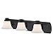 3-Light Vanity Light in Bronze with White Bell Glass