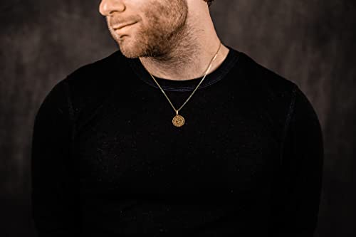 Planet '79 New and Improved! 18k Gold Compass North Star Pendant Chain Mens Compass Necklace Gold Anchor Pendant Vintage Necklace For Men Boyfriend Gift Girlfriend Gift4