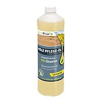 UNIVERSAL 1 Liter BIO Holzöl farblos aus Deutschland - Geruchloses Holzpflegeöl für Innen & Aussen - Premium Möbelöl mit Anleitung - 100% natürliches Holz Öl in Bioqualität