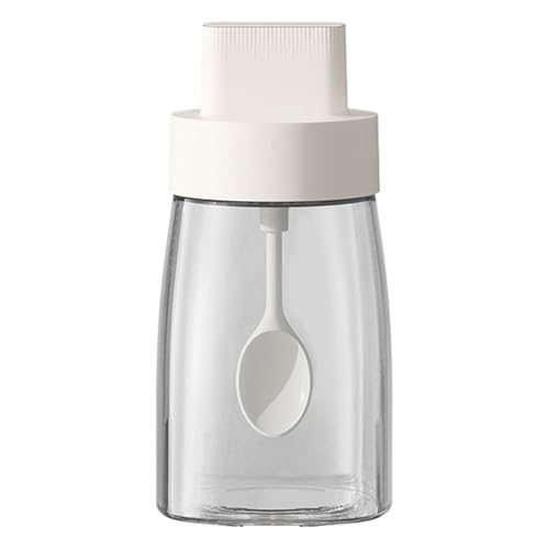 Bouteille d'assaisonnement – ​​Bouteille de condiments de cuisine de 5,52 pouces avec cuillère | Récipient à sauce rétractable | Accessoire de Cuisine Pour Huile, Poivre, Sucre, Sel, Miel, Cuisson, Er