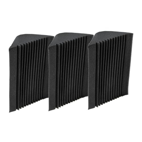 Vaguelly 3個ギア形状 防音スポンジ 吸音パネル 壁用 コーナーベーストラップ 音響絶縁 フォーム 防炎素材 映画鑑賞 楽器練習に適用