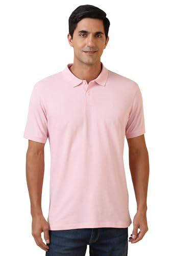 Allen Solly Men's Regular Fit T-Shirt (ALKPARGFC36711_Pink