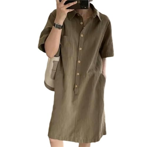 Robe décontractée à manches courtes vert d'eau en taille 2XL