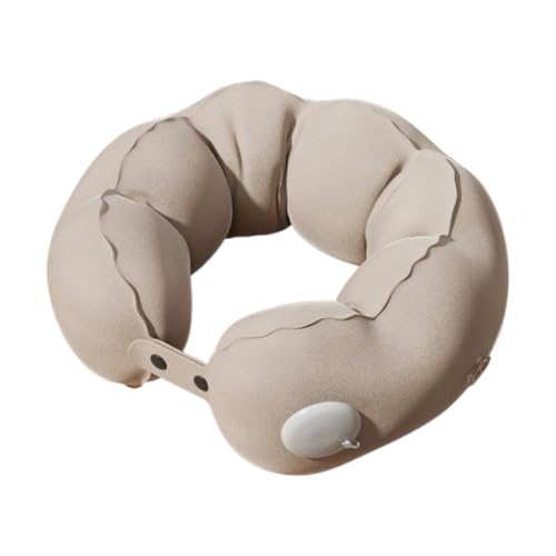Almohada de cuello hinchable genérica para viajes en avión | Cojín ajustable en forma de U - Cojín de viaje plegable para viajes en carretera y siesta, sueño y descanso