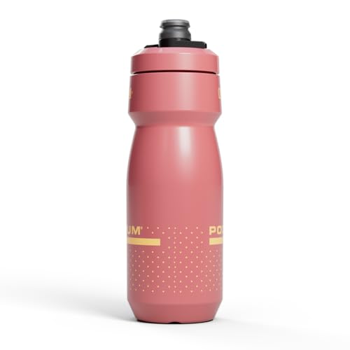 Image of CamelBak Podium Bike Squeeze Water Bottle, High Flow Easy Squeeze Design for Cycling Performance, 24oz, Coral Sunset
