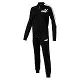 PUMA Mens Poly Tracksuit Zip Waistband Breath Lightweight Black/White 2XL