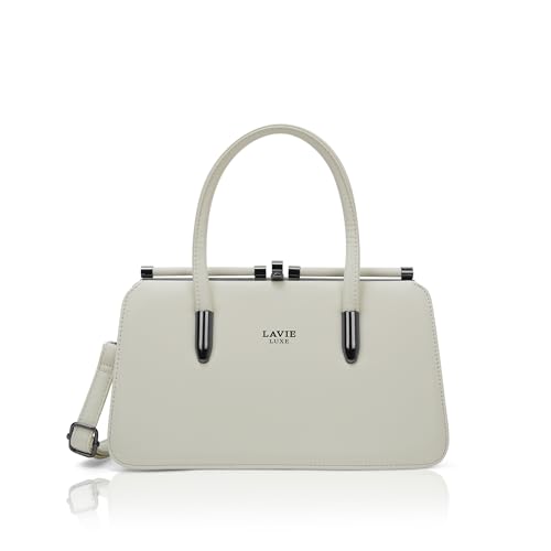 Image of Lavie Luxe Women's Book Dual Handle Frame Satchel Handbag | Satchel Bag for Work | Ladies Purse | Stylish Shoulder Bag | Gift For Women