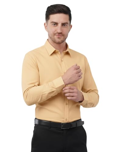 Image of SaintX Men's Formal Shirt with Pocket | Oxford Weave Cotton Rich Premium Fabric | Smart Fit | Full Sleeve | Everyday Summer Essential | Available in Plus Sizes