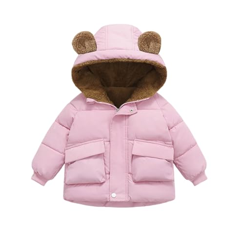 Générique Manteau Enfant Garçon Fille Doudoune Parka Duvet Capuche avec Oreilles Fille Bébé Blousons Léger Imperméable Hiver Chaud Manche Longues Vêtement De Plein Air Rembourré pour 18-24 Mois