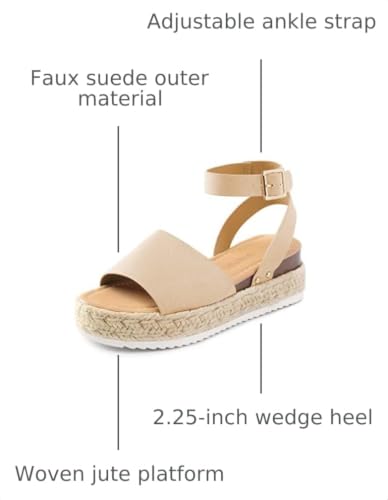 Image of DREAM PAIRS Women's Platform Espadrilles Casual Ankle Strap Wedge Sandals Comfortable Dressy Summer Shoes