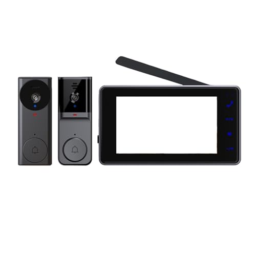 Sonnette vidéo grand écran 4,3 pouces avec interphone audio bidirectionnel - 3