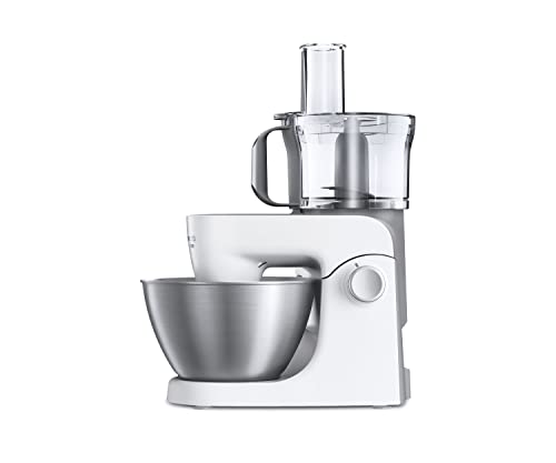 Kenwood MultiOne KHH323WH Küchenmaschine, 4,3 l Edelstahl Schüssel, 1000 Watt, inkl. 3-teiligem Patisserie-Set, Zerkleinerer, Glas-Mixaufsatz, Zitruspresse, Fleischwolf und Spritzschutz, weiß – Bild 3