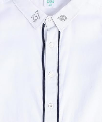 Image of miniklub Boys Collar Long Sleeve Knitted Cotton T-Shirt (Multi Color)