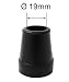 Cantidad 4x: 19mm Conteras De Goma Para Bastones - Negro - Por...