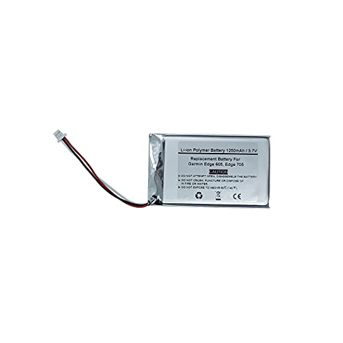 Batería de repuesto para navegador GPS Garmin Edge 605, Edge 705, 361 00019 12, 1250 mAh, 3,7 V