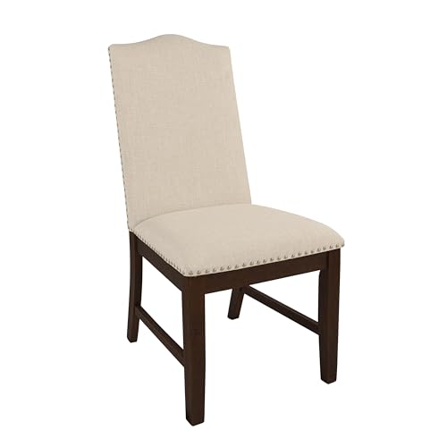 Image of HomePop Scalloped Back Dining Chair - Beige Woven(Set of 2)