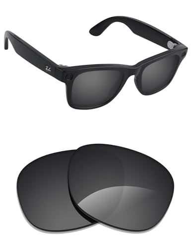 Alphax Transition �����p�����Y Ray-Ban Meta Wayfarer RW4008 / RW4012 53mm (Gen 2) �T���O���X�p | �����J�b�g, �X�e���X�u���b�N(Stealth Black)