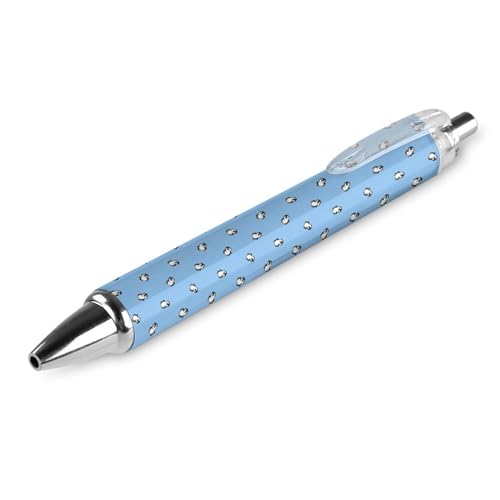 Stylo bille rétractable noir 0.5 mm à motif pingouin mignon - 6