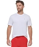 Calvin Klein Men's Standard Light Weight Quick Dry Short Sleeve 40+ UPF Protection Active Top, White, Large