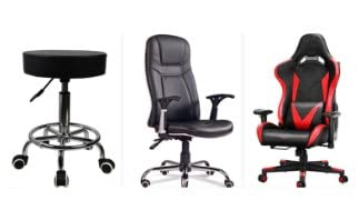 Image of Premium Office Chair Nylon Twin Wheel Castor Screw Type Chair Wheel Set of 5 | Black & White