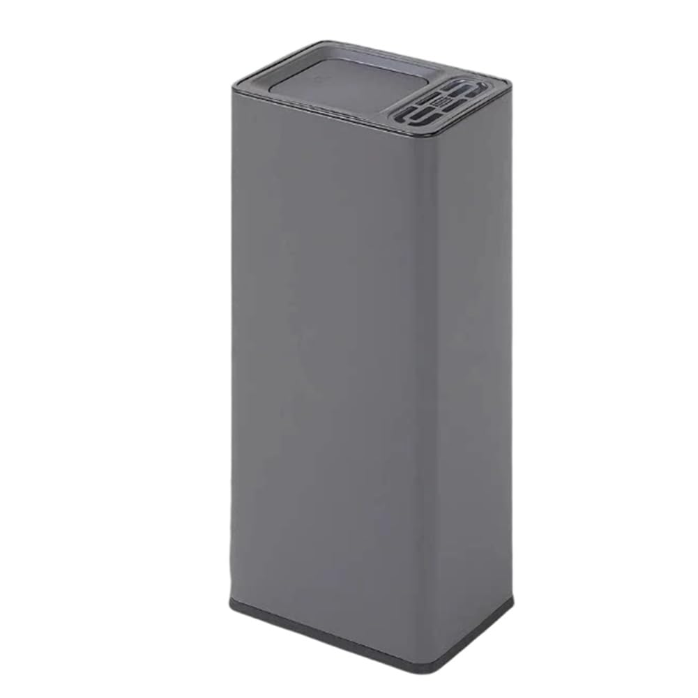 zktoermn Outdoor Rectangular Soot Column, Metal Trash Disposal Receptacle, Vertical Cigarette Pedicle for Home Office Restaurant Lobby Store(Gray,30x20x65cm)