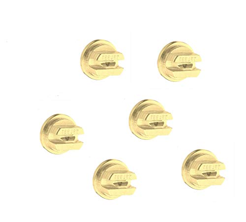 Pack of 6 - TeeJet Brass Even Flat Spray Tip 80° Rated 0.40 GPM @ 40 PSI Farmer Bob's Parts TP8004E