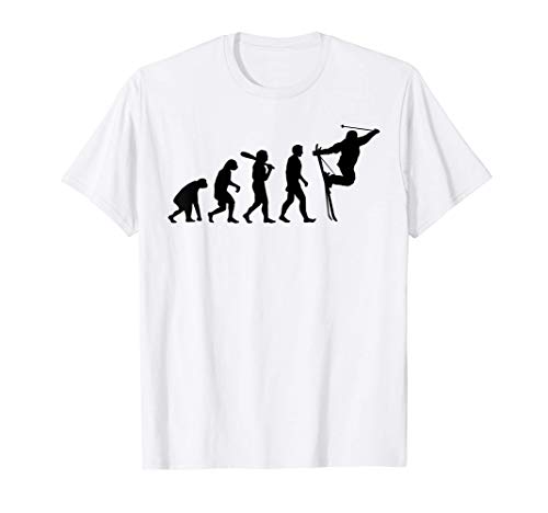 sciatore evoluzione montagne sci sport sci regalo sciatore s Maglietta
